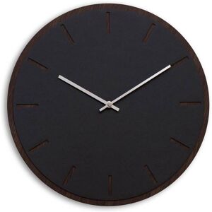 Hemverk Horloge murale en linoleum noir D38cm