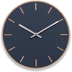 Hemverk Horloge murale en linoleum bleu D28cm