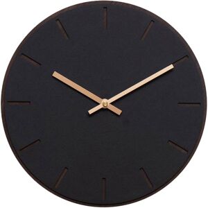 Hemverk Horloge murale en linoleum noir D28cm