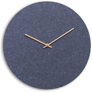 Hemverk Horloge murale en fibres textiles bleu D38cm