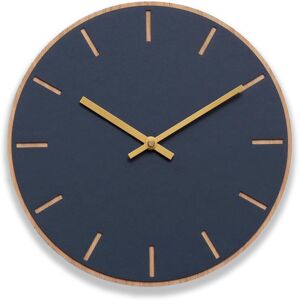 Hemverk Horloge murale en linoleum bleu D28cm