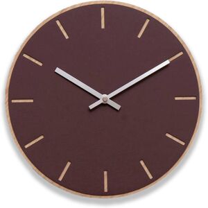 Hemverk Horloge murale en linoleum rouge D28cm