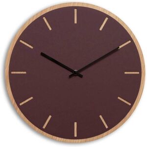 Hemverk Horloge murale en linoleum rouge D38cm