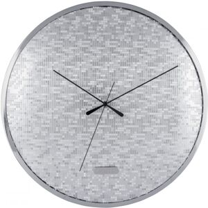 Present Time Horloge murale disco metal argent d40cm