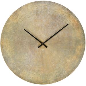 Maisons du Monde Horloge murale en métal strié coloris laiton D74