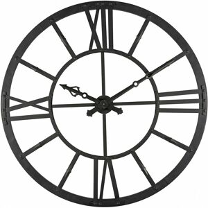 Maisons du Monde Horloge murale lumineuse en métal noir D.121cm