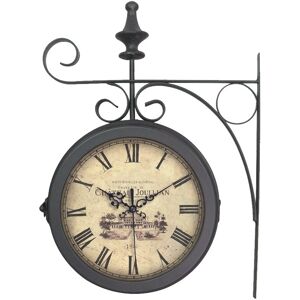 EMDE Horloge ronde double face suspendue 27x38cm