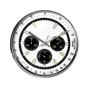 EMDE Horloge ronde effet montre blanche 28cm