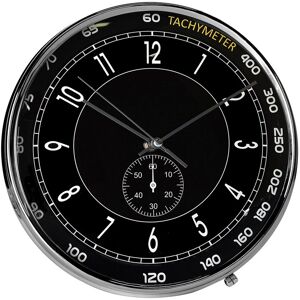 EMDE Horloge ronde effet montre noire 28x28cm