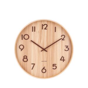 Karlsson Horloge murale ronde en bois D60cm bois clair