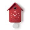 Guzzini Horloge à coucou rouge avec pendule amovible