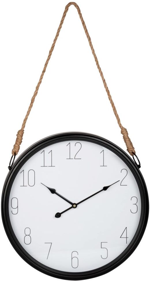 Maisons du Monde Horloge à suspendre en métal et corde D45 Maisons du Monde Horloge à suspendre en métal et corde D45