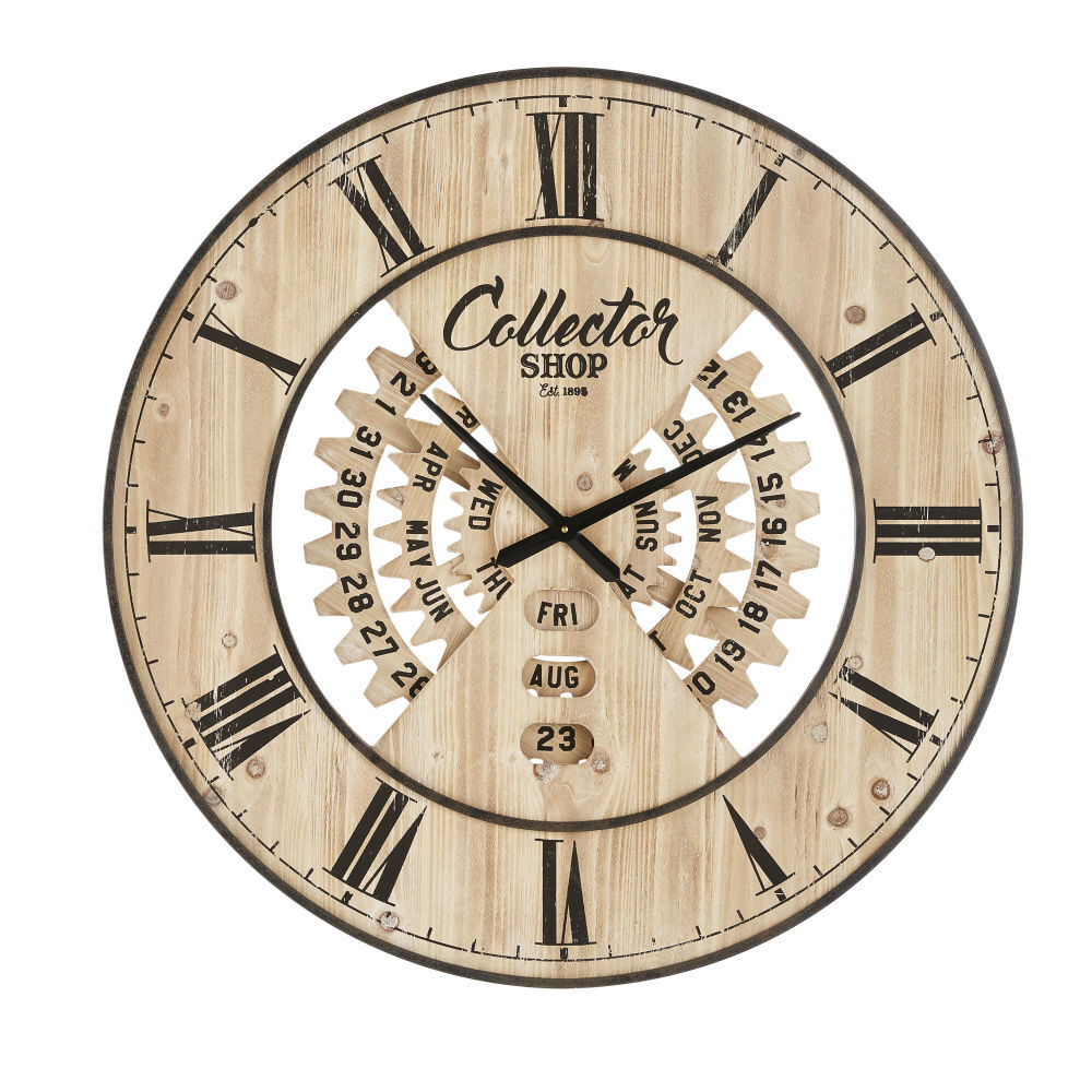 Maisons du Monde Horloge avec calendrier perpétuel bicolore D90
