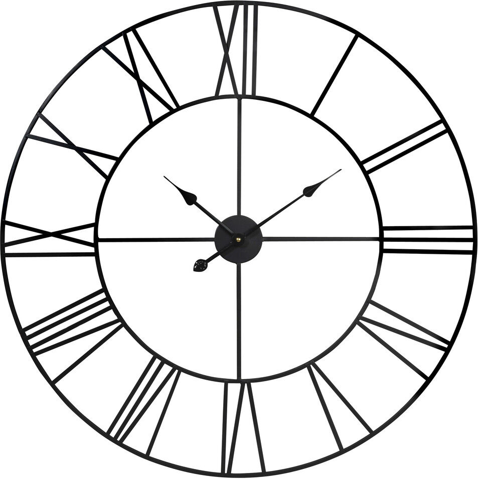 Maisons du Monde Horloge en métal noir D88 Maisons du Monde Horloge en métal noir D88