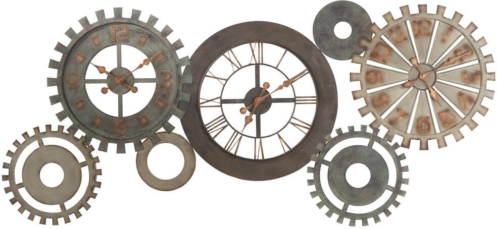 Maisons du Monde Horloges rouages en métal patiné L164 Maisons du Monde Horloges rouages en métal patiné L164