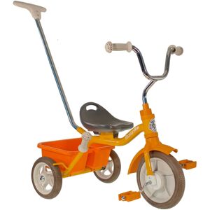 Italtrike Tricycle metal orange avec canne et benne