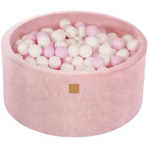 MeowBaby Roses en poudre Piscine a balles: Blanc/Rose Pastel H40cm