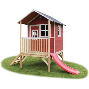 Exit Toys Cabane enfant sur pilotis rouge