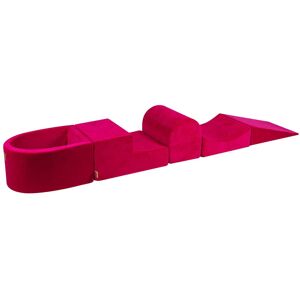 MeowBaby Aire De Jeux en Mousse magenta 4 elements avec piscine W45 sans boules