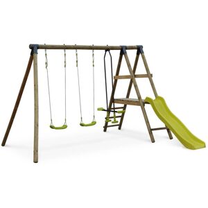 sweeek Aire de jeux marin en bois avec toboggan, 1 face a face, 2