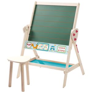 roba Tableau et tabouret enfant double face craie et aimant en bois