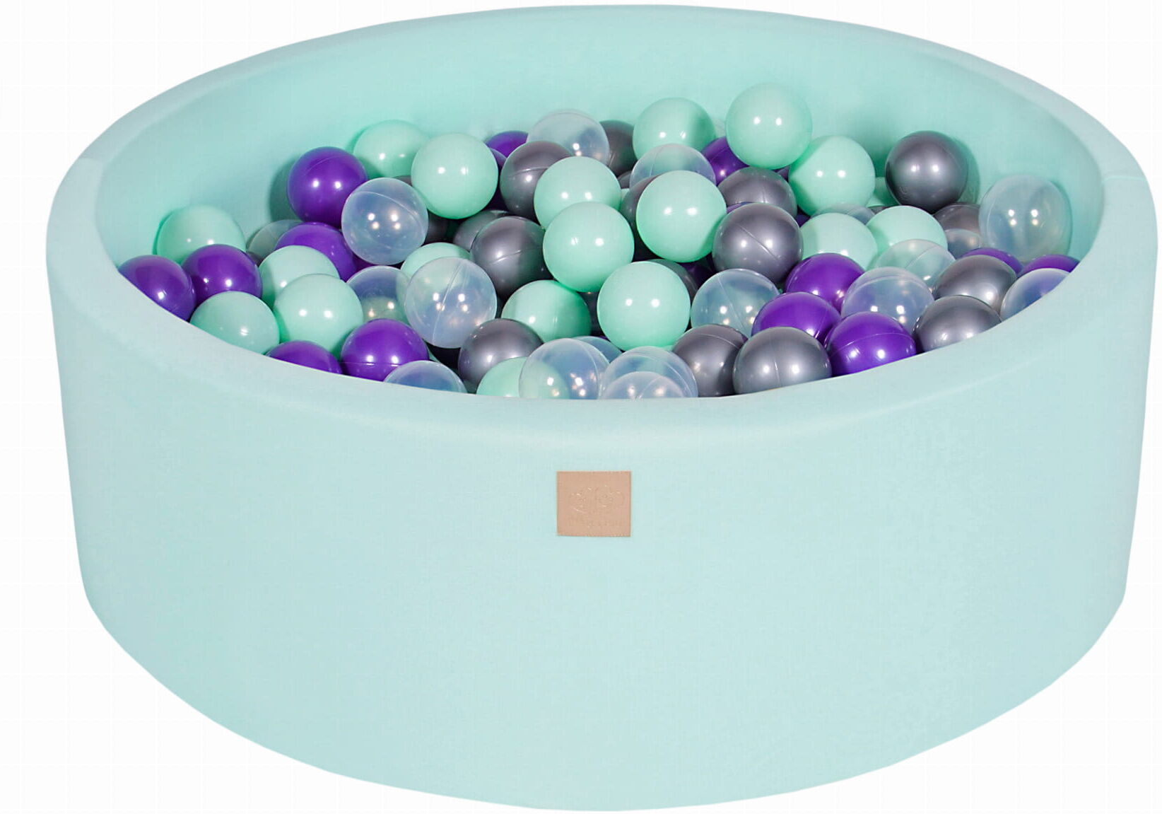 MeowBaby Menthe Piscine à balles Menthe/Transparent/Argent/Violet H30