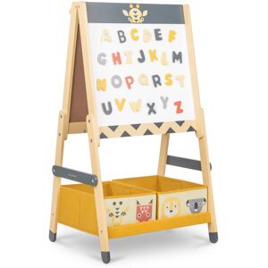 Beeloom Tableau pour enfants polyvalent en bois naturel noir et jaune