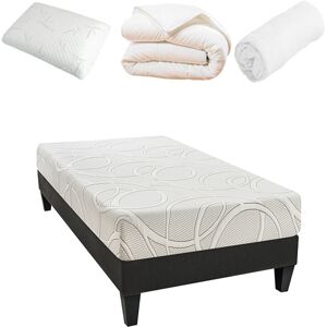 Olympe Ensemble 90x200 Matelas + Sommier + Accessoires