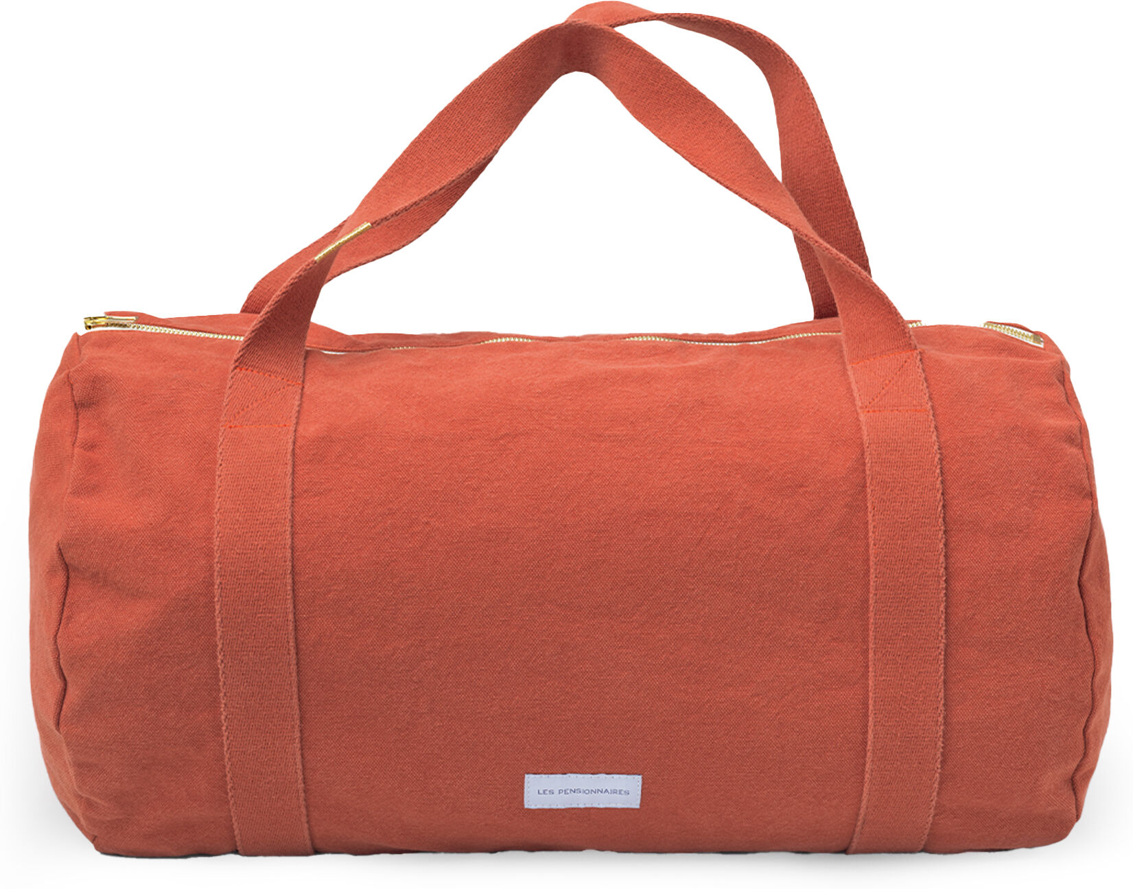 Les Pensionnaires Sac bowling en toile de coton bio orange flamboyant