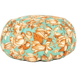 Vent de Boheme Coussin de meditation en coton imprime fleuri orange