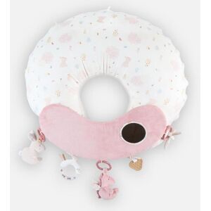 Noukie's Coussin d'activites rose et blanc