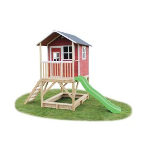 Exit Toys Maisonnette pour enfant en bois rouge