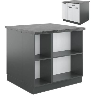 Vicco Îlot de cuisine avec tiroir sans pt blanc cottage 90x82cm - Publicité Vicco Îlot de cuisine avec tiroir sans pt blanc cottage 90x82cm - Publicité