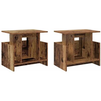 Helloshop26 Lot de 2 meubles bois marron 50 x 35 x 45 cm - Publicité Helloshop26 Lot de 2 meubles bois marron 50 x 35 x 45 cm - Publicité