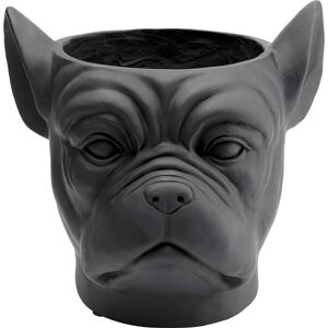 Kare Design Cache-pot bouledogue en fibre de verre noire