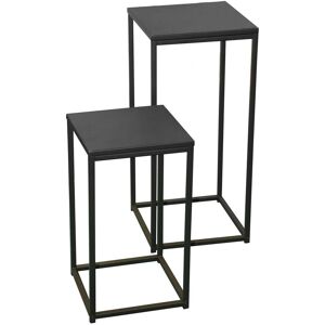 Fornord Sellettes métal noir - Lot de 2