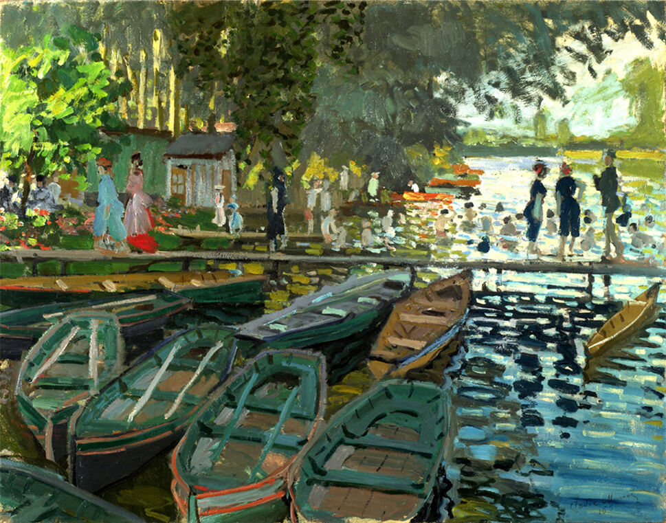 Legendarte Tableau Baigneurs à la Grenouillère Claude Monet 80x100cm