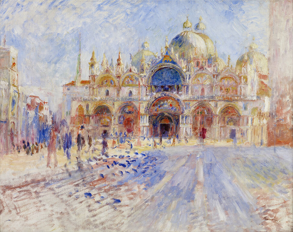 Legendarte Tableau La Place Saint-Marc Venise Pierre Auguste Renoir 60x75cm