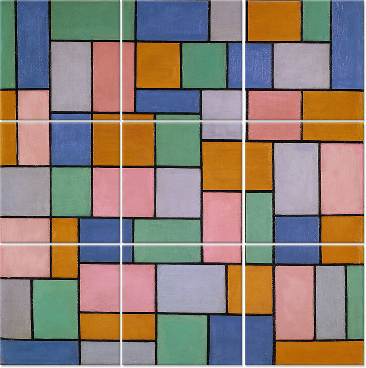 Legendarte Tableau Composition en Dissonances - Theo van Doesburg 150x150cm