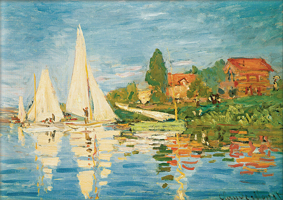 Legendarte Tableau - Régates à Argenteuil Claude Monet 60x80cm