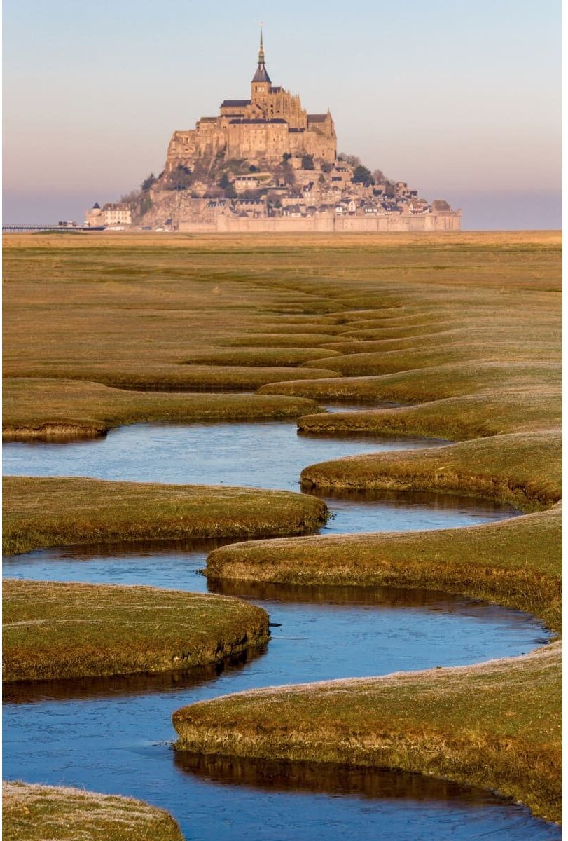 Ceanothe Tableau sur toile zizag Mont-Saint-Michel 65x97 cm