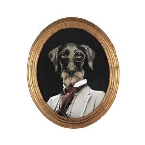 Maisons du Monde Tableau ovale portrait chien 53x64