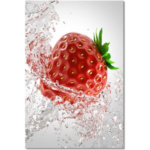 Hexoa Tableau fraise et goutte d'eau Tableau plexiglas 80x120cm