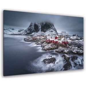 Hexoa Tableau hiver magique aux lofoten Tableau plexiglas 120x80cm