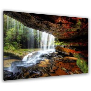 Hexoa Tableau nature chute d'eau toile imprimee 120x80cm