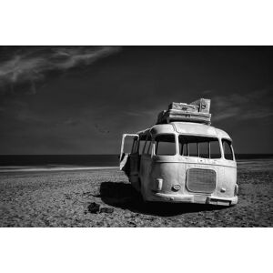 Hexoa Tableau beached bus toile imprimee 120x80cm