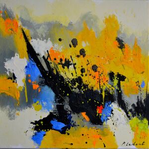 Hexoa Tableau abstrait eclaboussure imprime sur toile 100x100cm