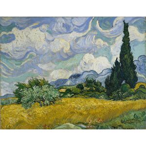 Legendarte Tableau champ de ble avec cypres Vincent Van Gogh cm 60x80cm