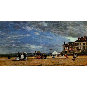 Legendarte Tableau la plage de Trouville Eugene Boudin 40x80cm