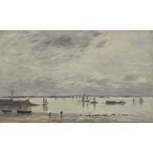 Legendarte Tableau Portrieux le port maree basse Eugene Boudin 50x80cm